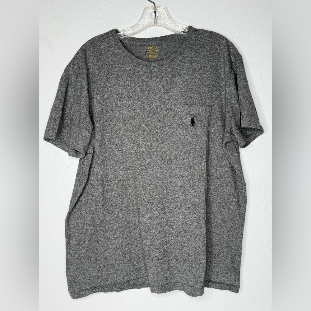 Polo Ralph Lauren Mens Size Large  Stretch Cotton Pocket‎ T-Shirt Grey Heather